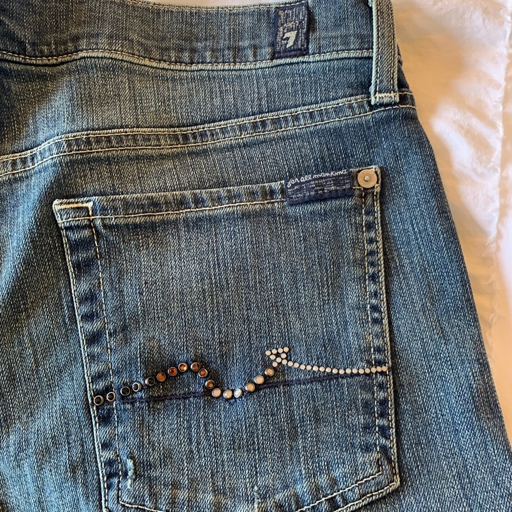 7 For All Mankind Bootcut Studded Pocket Jeans 31